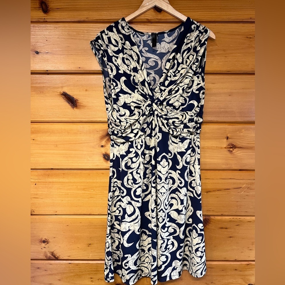 MT Collection Womens Sleeveless V Neck Midi Dress Size XL Sleeveless